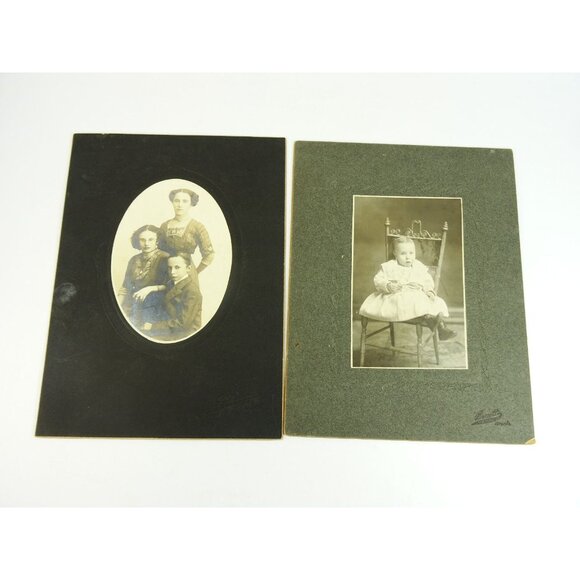 Antique Photos Lot Portraits Photographs Wedding Baby Horse Grandma Sibling 28pc - Picture 16 of 16
